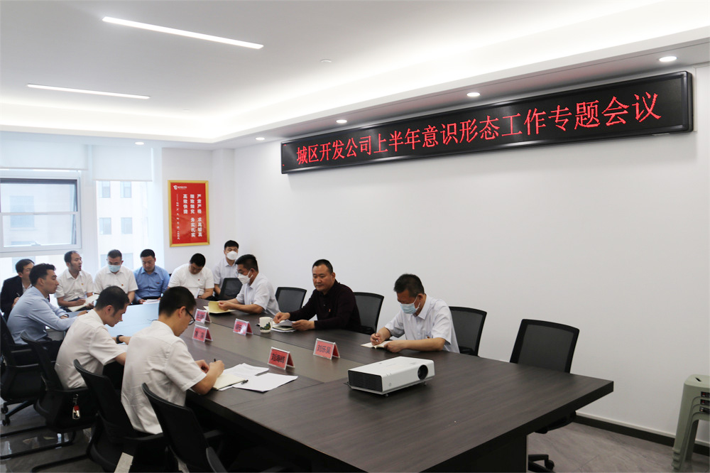 城区开发公司党支部召开意识形态和宣传思想工作会议